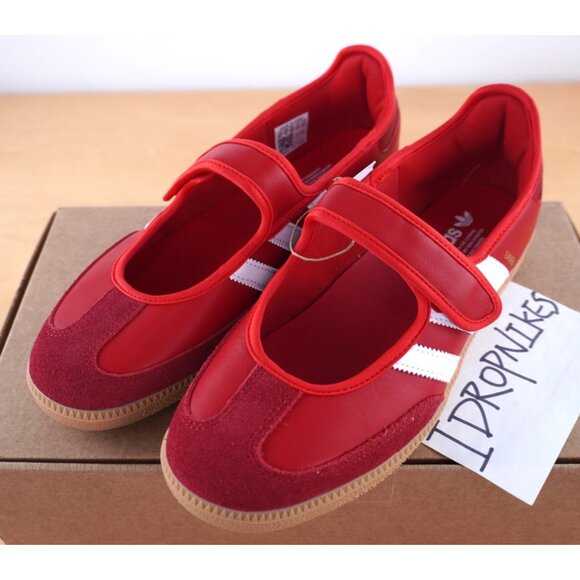 Adidas Samba Jane Red/White Scarlet Gum Women's Shoes - Picture 4 of 10